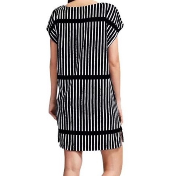 Marimekko For Target | Black White Stripe Short Sleeve Swim Coverup Dress Size S - Picture 10 of 10